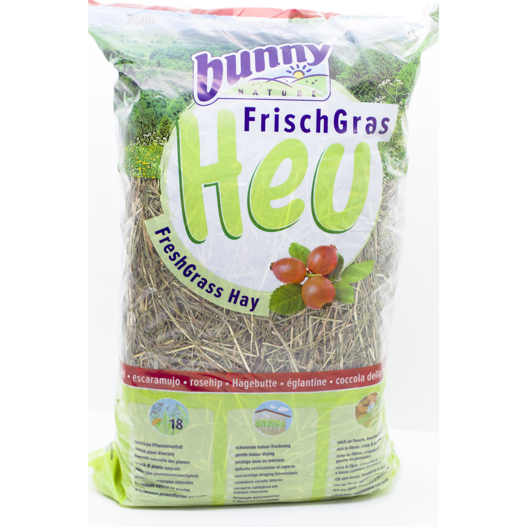 Bunny - Fieno Fresco con Bacche di Rosa 500 g