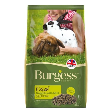 Burgess Excel - Adult Rabbit Nuggets con Menta 1,5 kg