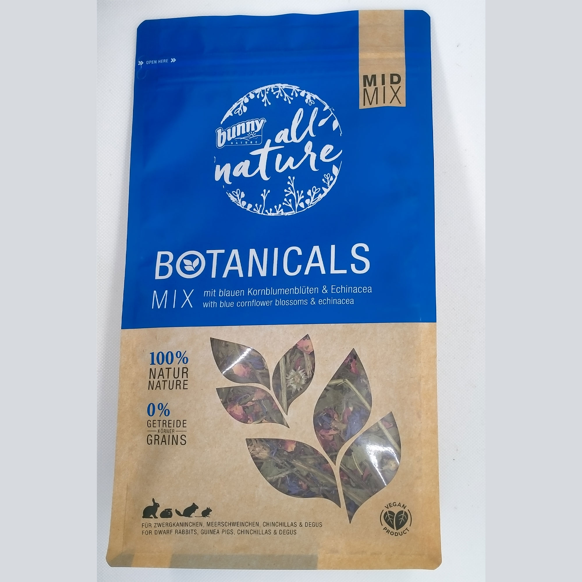 Bunny - Botanicals MID MIX con Fiori di Fiordaliso Azzurro e Foglie di Echinacea 120 g