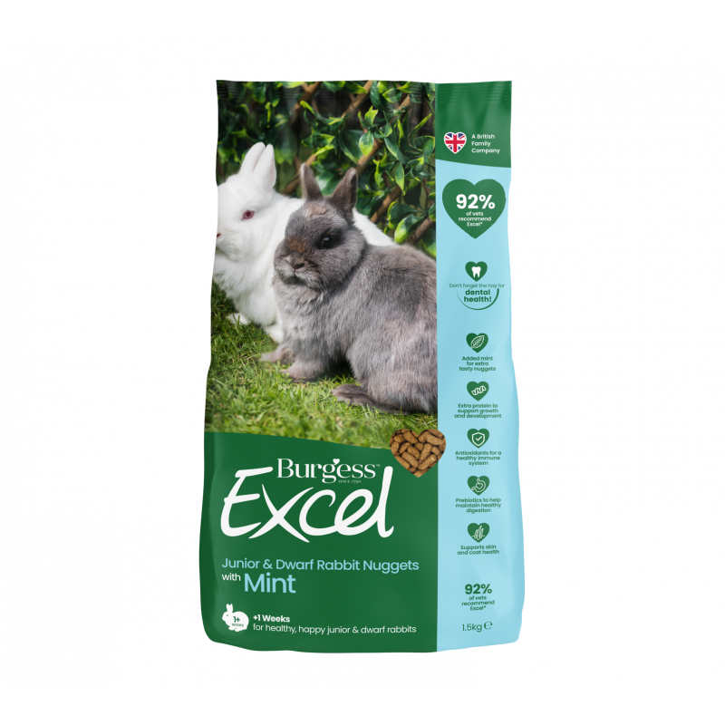 Burgess Excel - Crocchette per Conigli Giovani e Nani 3 kg