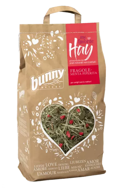 Bunny - Bunny My Favorite Hay - Fresh Hay with Peppermint and Strawberry - Pure 100 g
