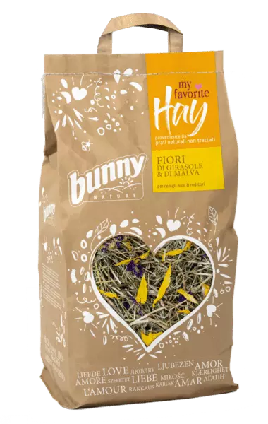 Bunny - Bunny My Favorite Hay - Fresh Hay with Sunflower and Mallow - Pure 100 g