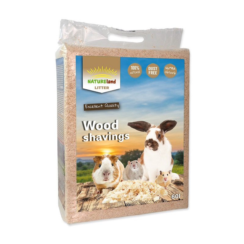 Naturaland - Lettiera in truciolato di legno 60 L