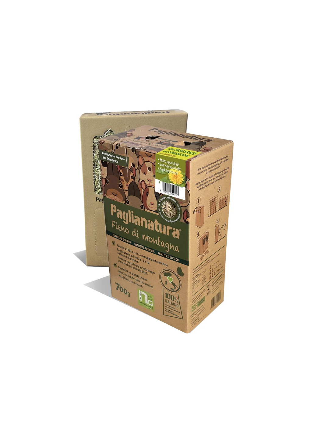 Paglianatura - Hay in Dispenser + DANDELION 700 gr
