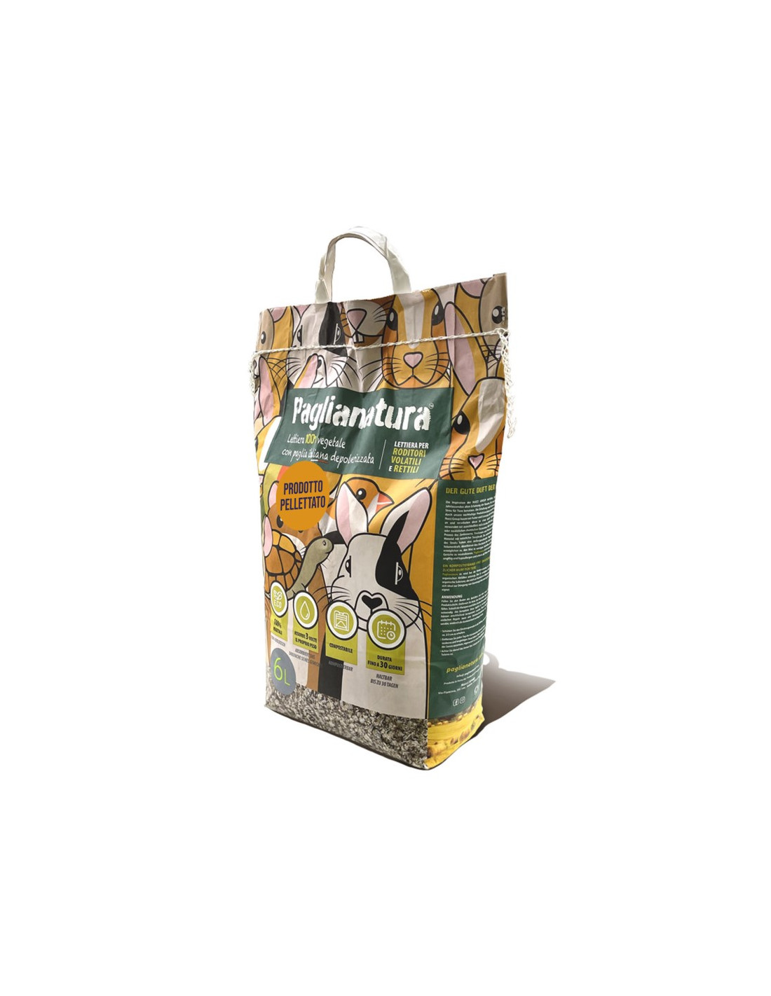 Paglianatura - Rabbits and Rodents Litter 3 kg / 6 lt