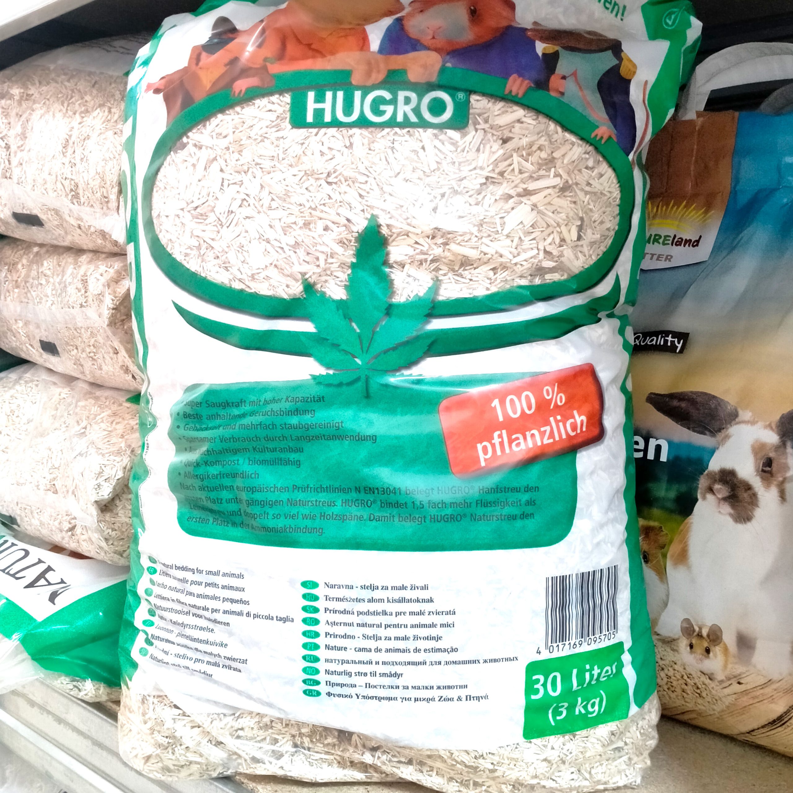 HUGRO - Lettiera naturale in canapa 30 l
