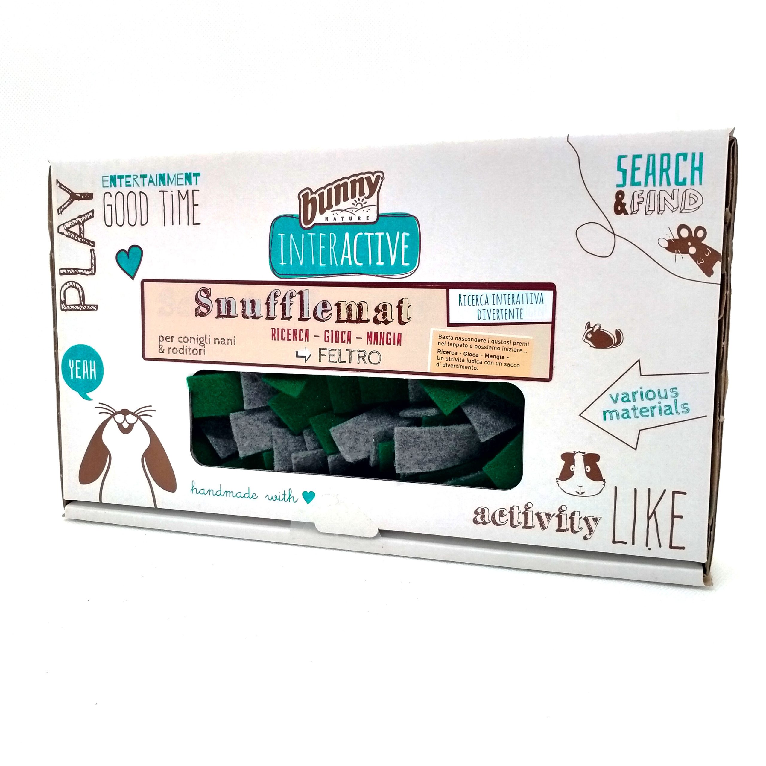 Bunny Interactive Snufflemat in feltro Verde/Grigio