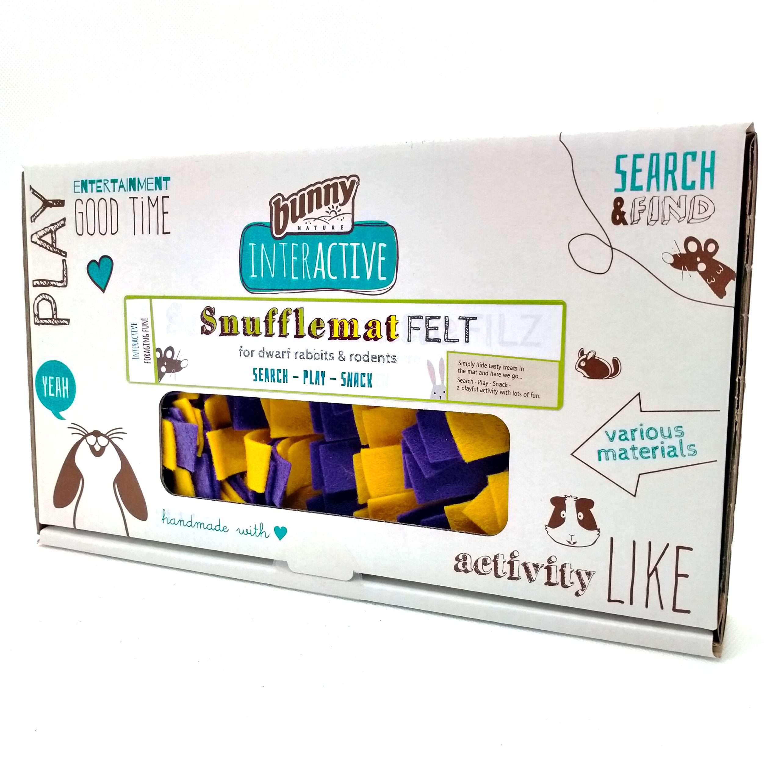 Bunny Interactive Snufflemat in feltro Viola/Giallo
