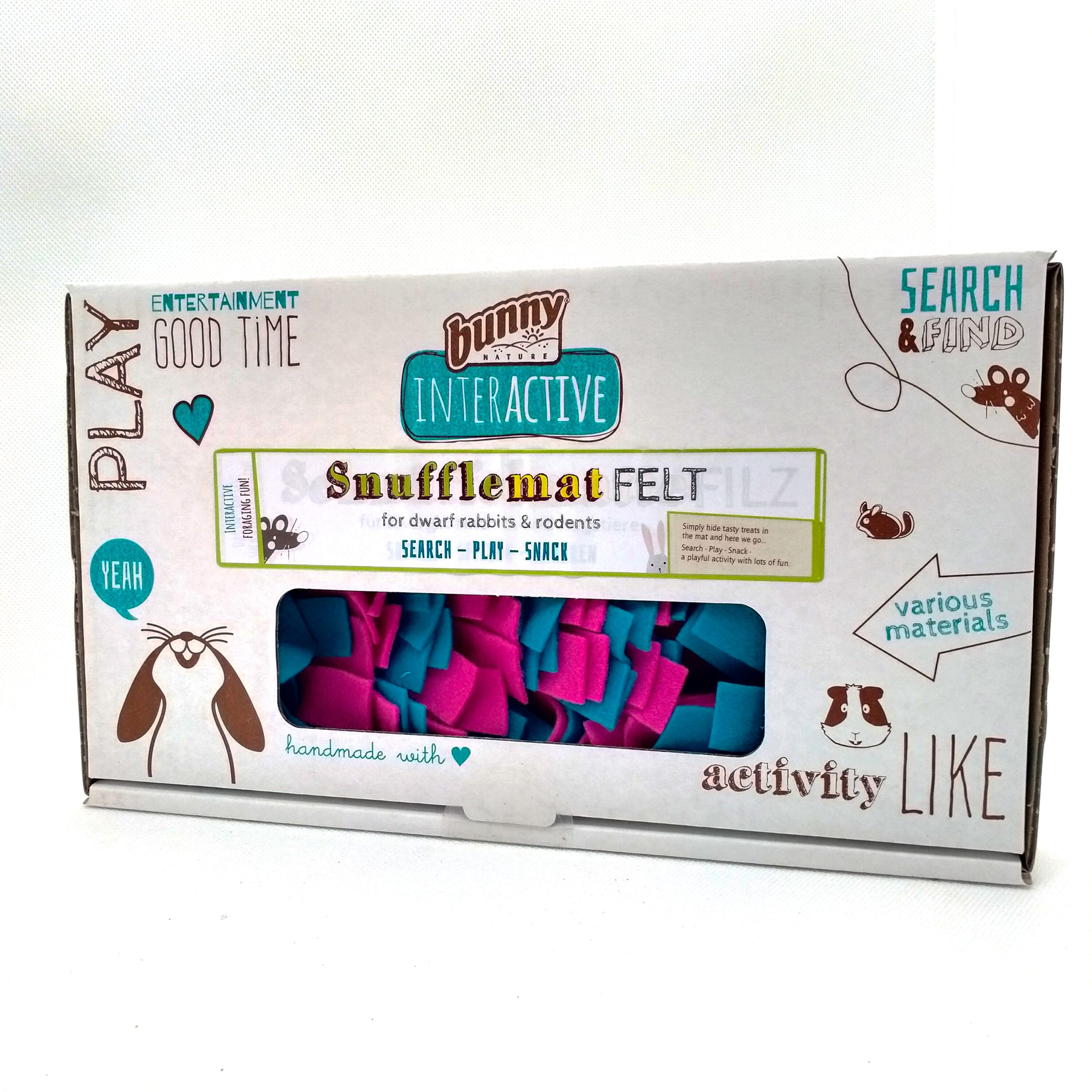 Bunny Interactive Snufflemat in feltro Turchese/Rosa